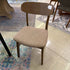 Brown Padded Walnut Dining Chair