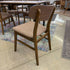 Brown Padded Walnut Dining Chair