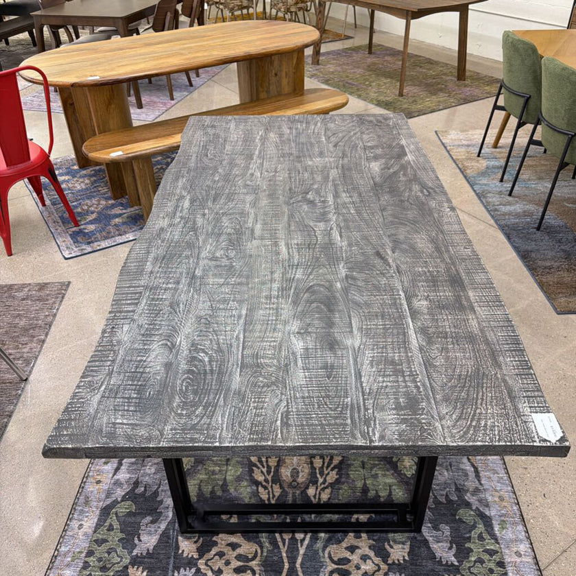 Gray Live Edge Dining Table
