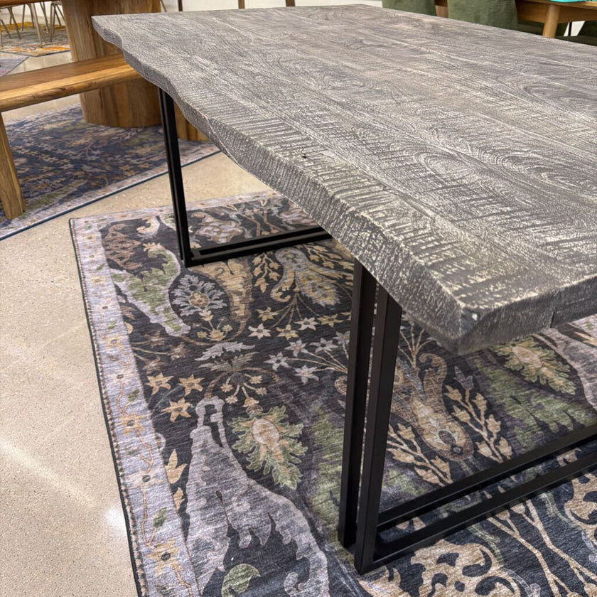 Gray Live Edge Dining Table