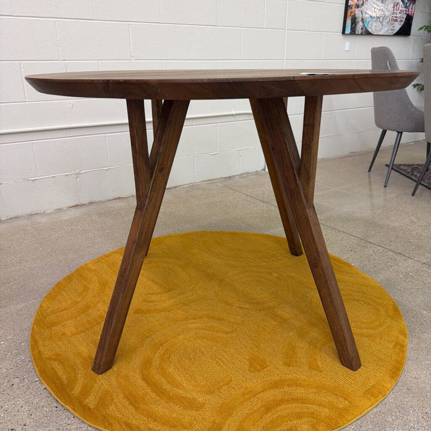 Walnut MC Round Dining Table