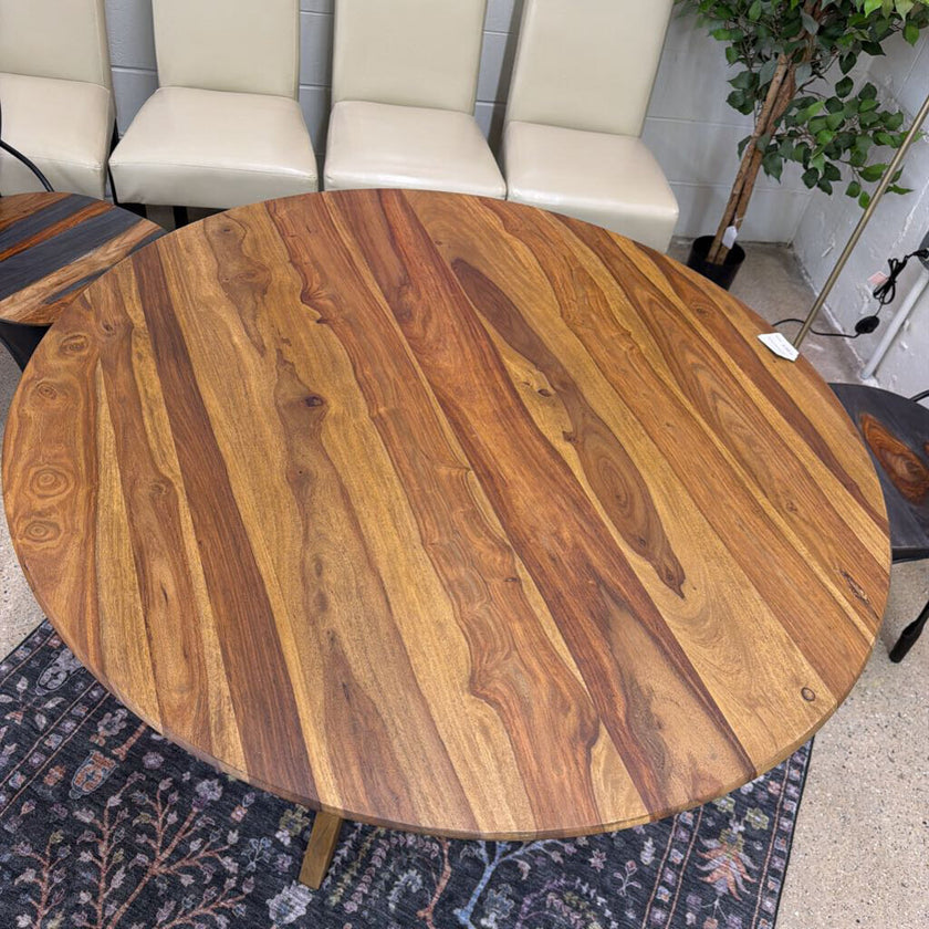 Natural Metro Round Dining Table