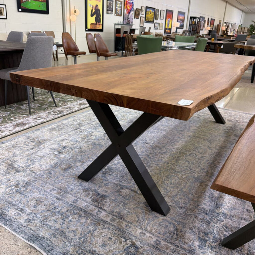 Live Edge Trestle Table 98