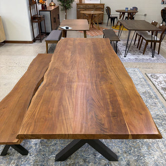 Live Edge Trestle Table 98