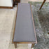 Grey Fabric Walnut Bench