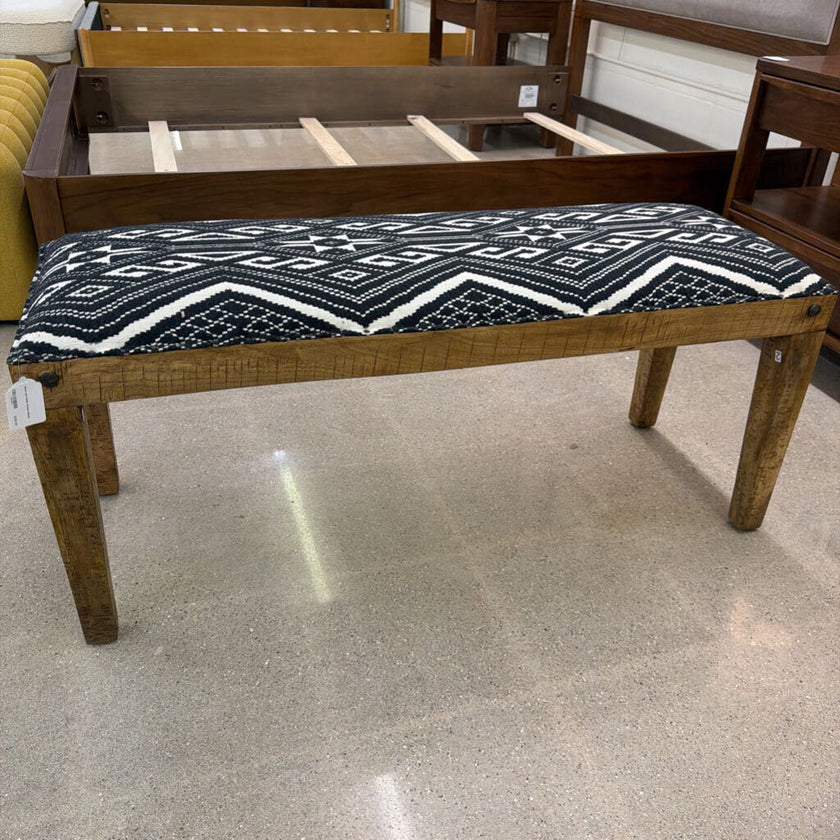 Black and White Pattern Bench