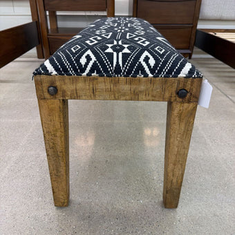Black and White Pattern Bench