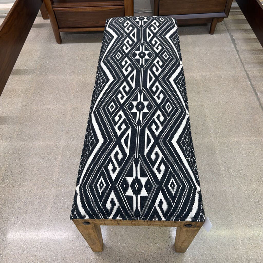 Black and White Pattern Bench