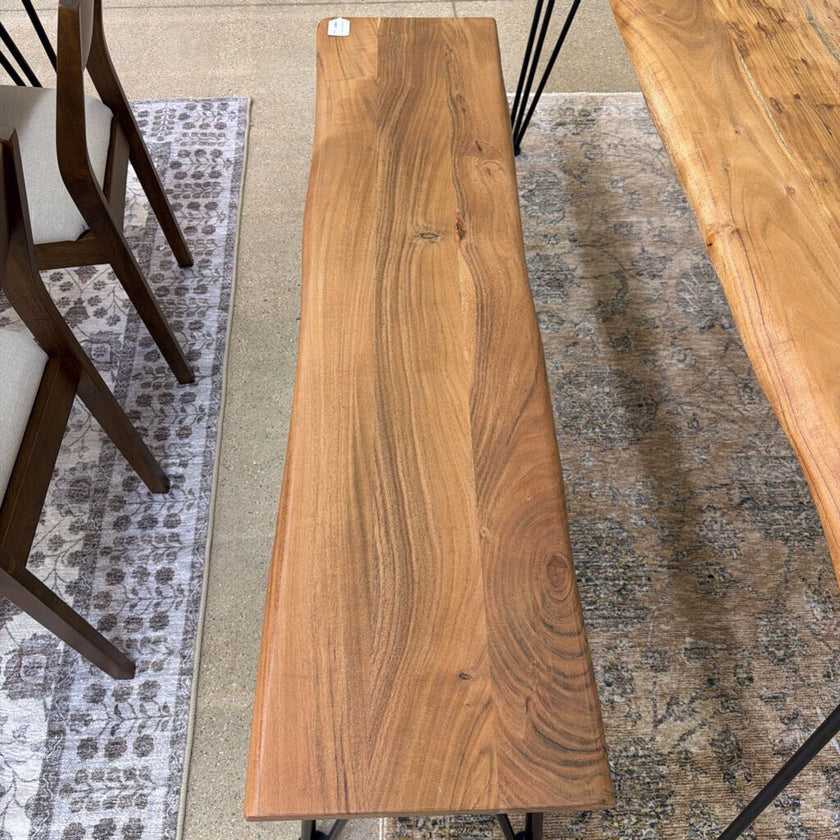 Natural Acacia Wood Bench