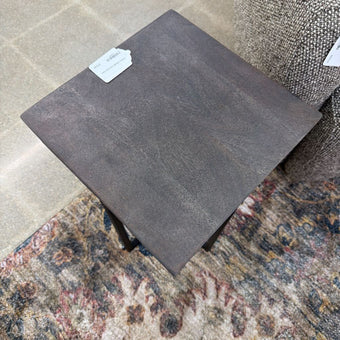 S. Grey Triangle Cube End Table