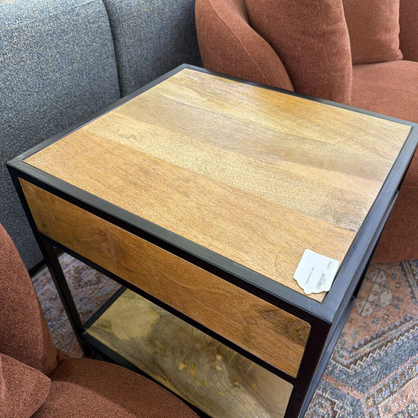 Industrial End Table