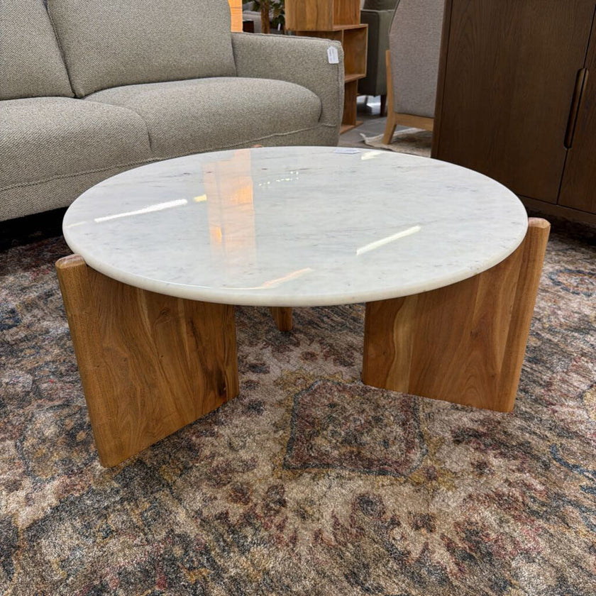 Marble Top Round Coffee Table