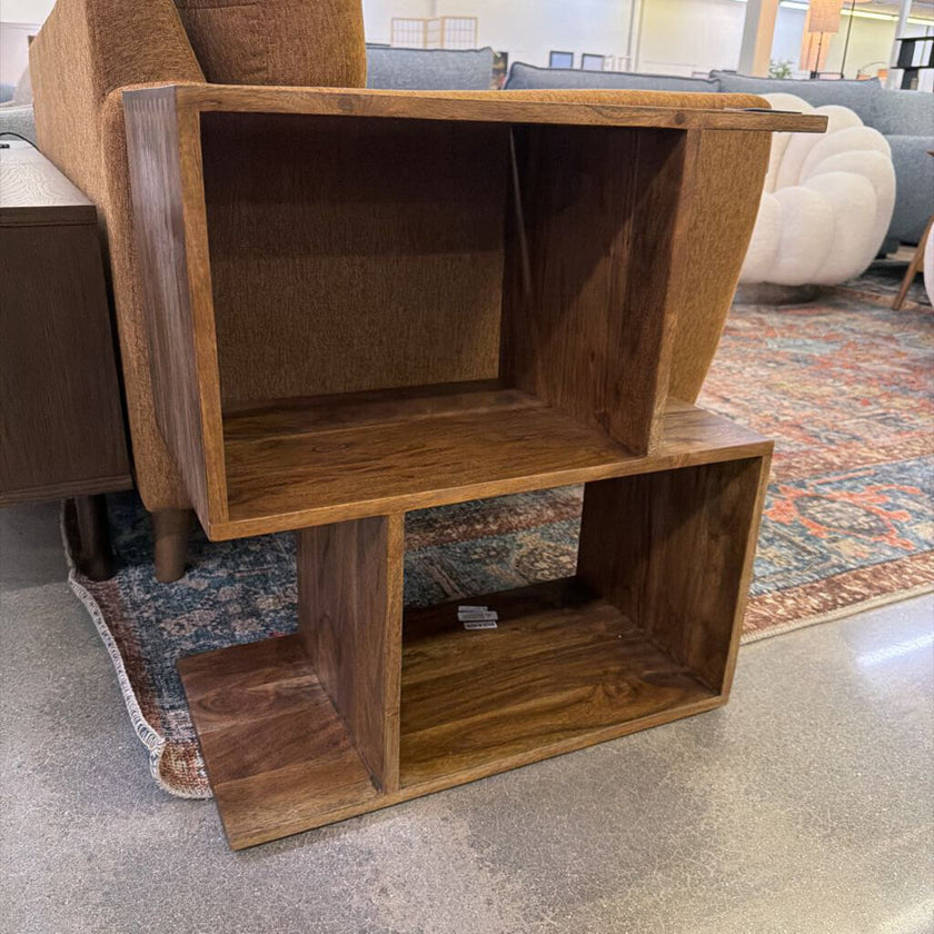 Dark Acacia 2 Cube Shelf