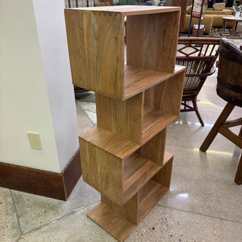 Natural Acacia 4 Cube Shelf