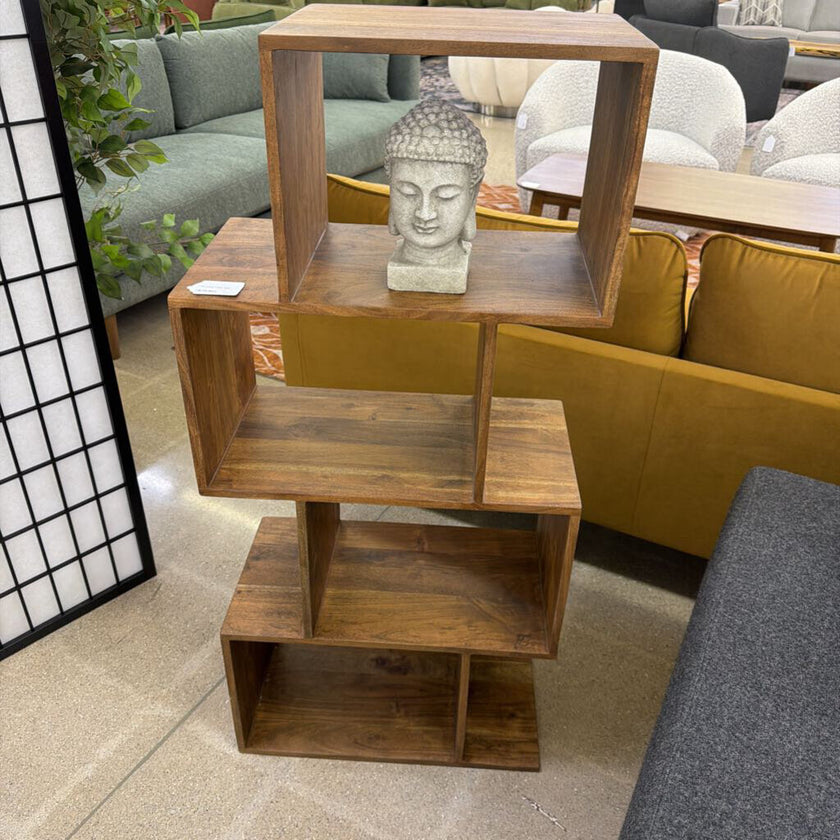 Dark Acacia 4 Cube Shelf