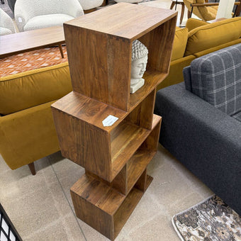 Dark Acacia 4 Cube Shelf
