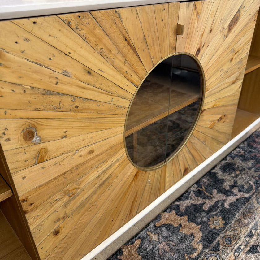 Wood Pattern Front Sideboard