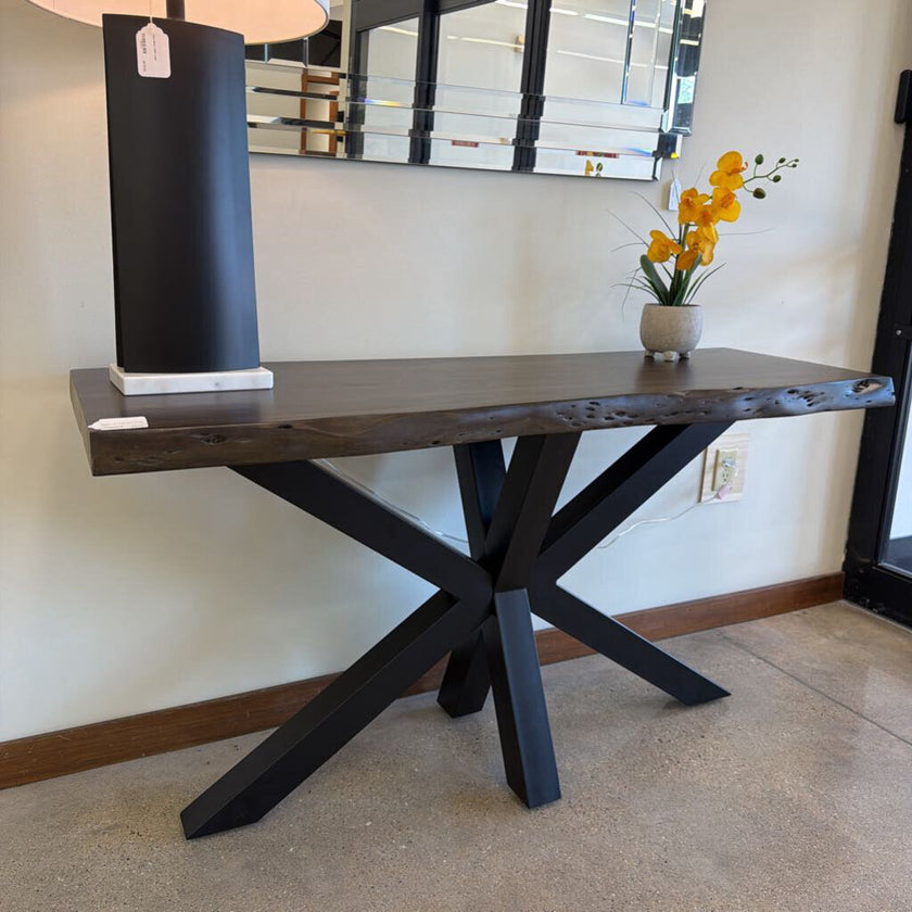 Eberhard Wood and Steel Console Table