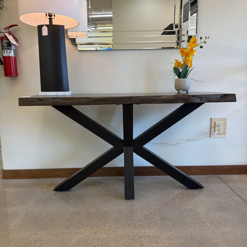 Eberhard Wood and Steel Console Table