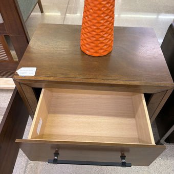 Bevel Framed Walnut Nightstand