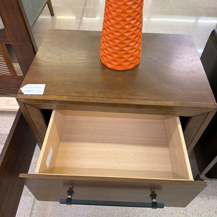 Bevel Framed Walnut Nightstand