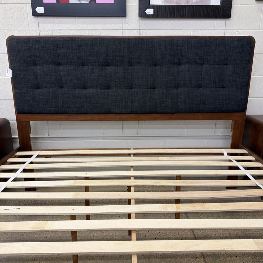 MC Walnut Queen Bed Frame