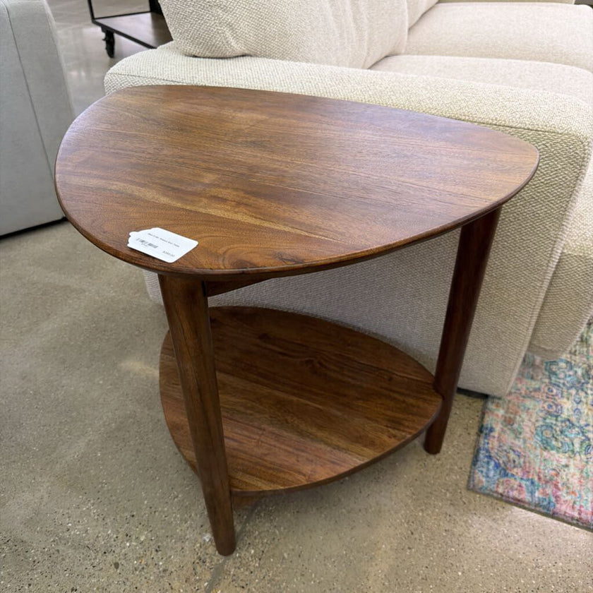 Mod 2-tier Walnut End Table