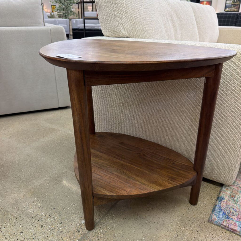 Mod 2-tier Walnut End Table