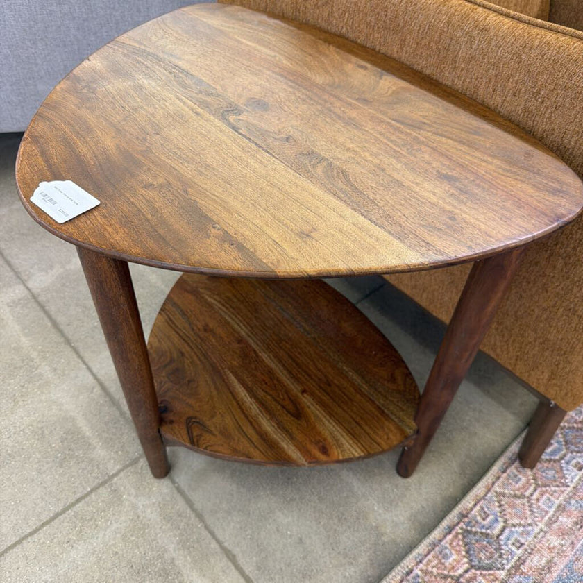 Mod 2-tier Walnut End Table