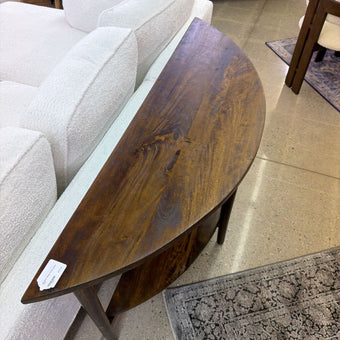 Half Moon Mango Wood Console Table