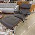 Brown Leather Bentwood Lounge Chair & Ottoman