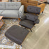 Brown Leather Bentwood Lounge Chair & Ottoman