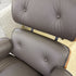 Brown Leather Bentwood Lounge Chair & Ottoman