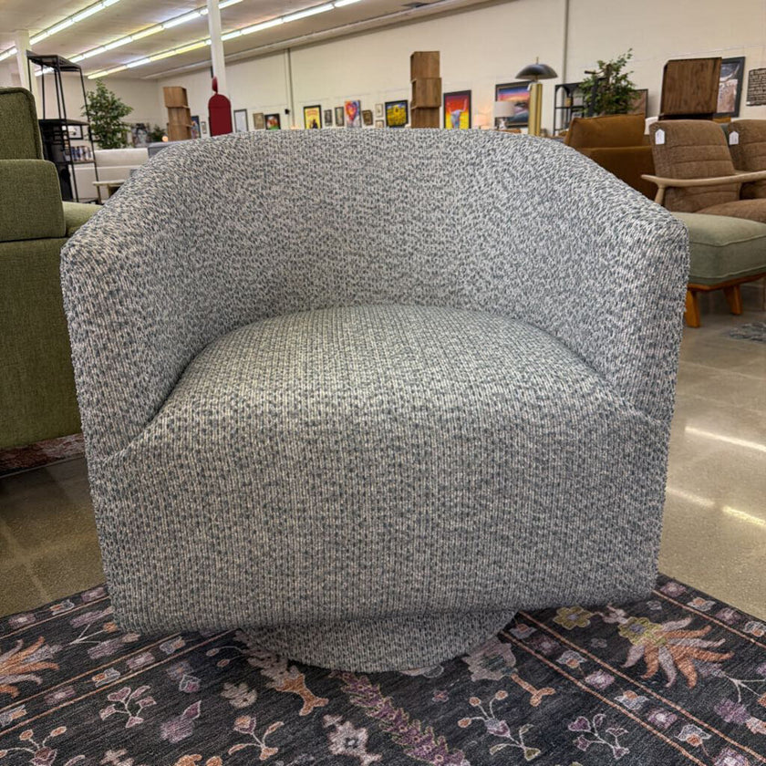Blue Gray Swivel Chair