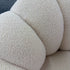 White Boucle Swivel Chair