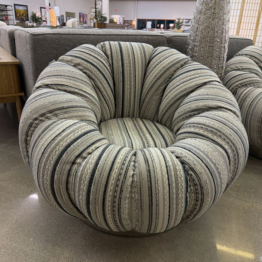 Striped Swivel Chair