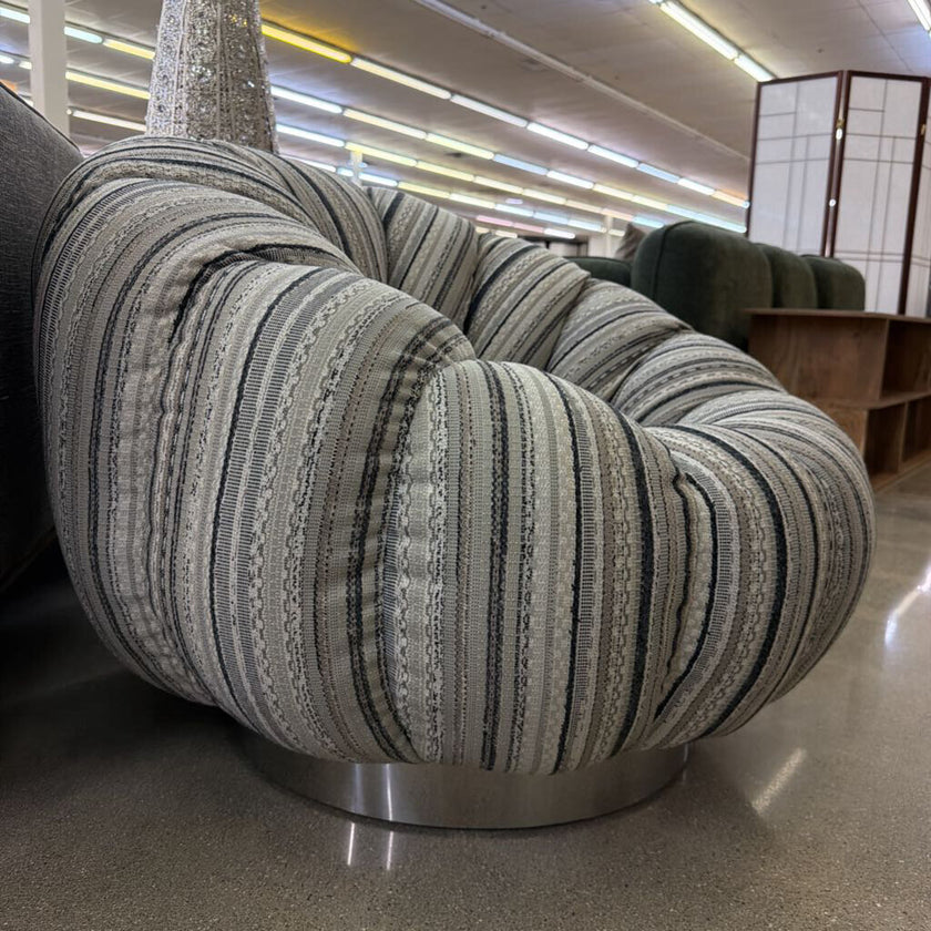 Striped Swivel Chair