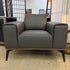 Top Grain Gray Mod Leather Chair