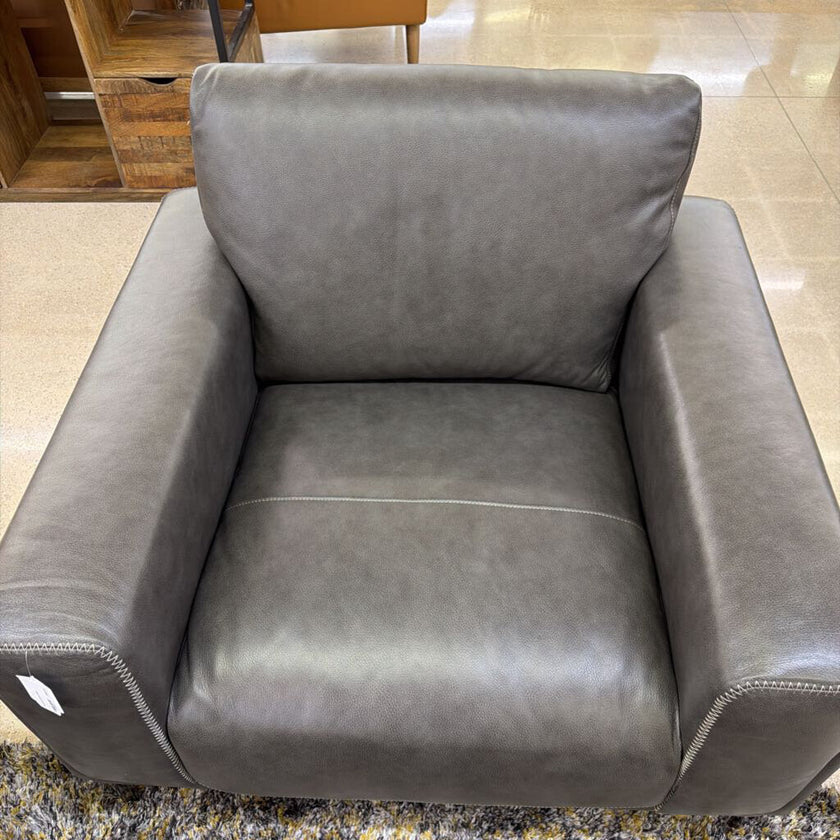Charcoal Leather Chair