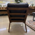 Walnut Leather Accent Chair
