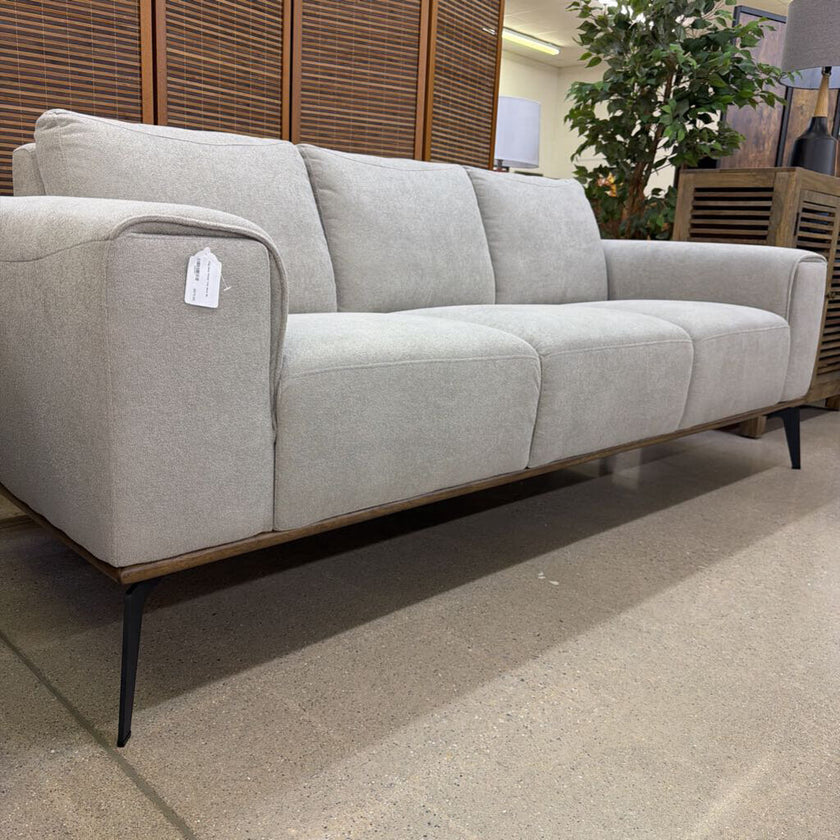 Fog Mod Wood Trim Sofa