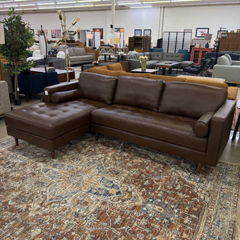 Malmo Chocolate LAF Chaise Sectional