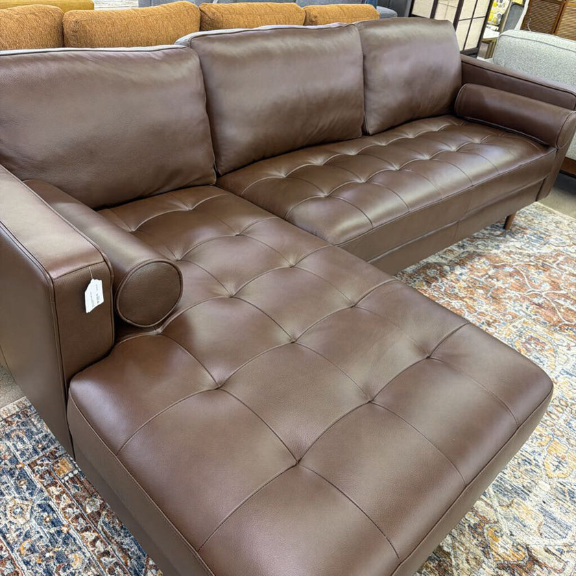 Malmo Chocolate LAF Chaise Sectional