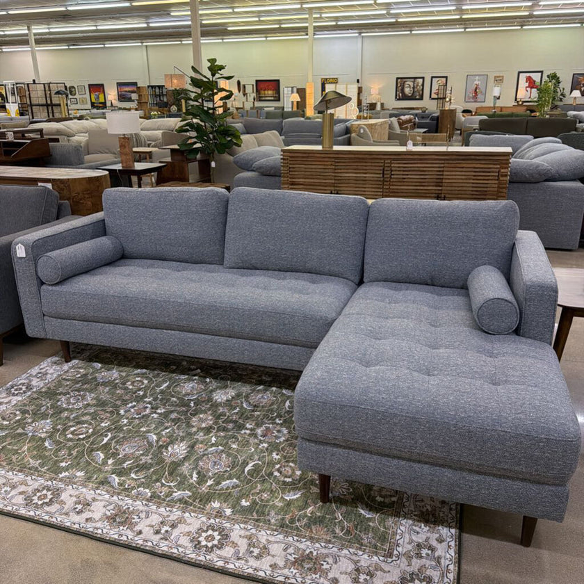 Malmo Azure RAF Chaise Sectional
