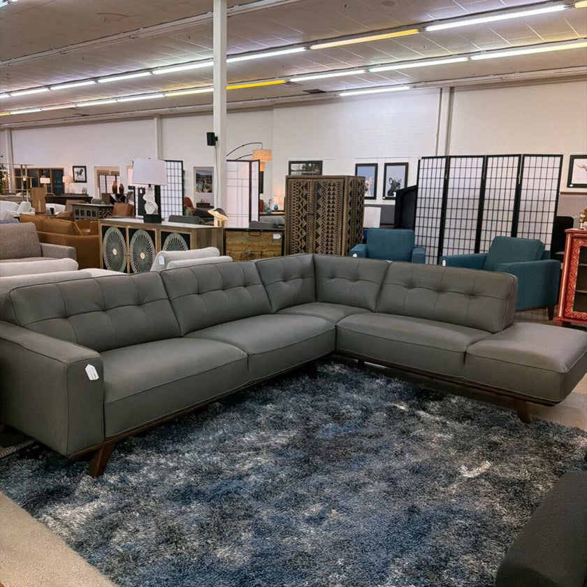 Odense Slate Leather RAF Sectional