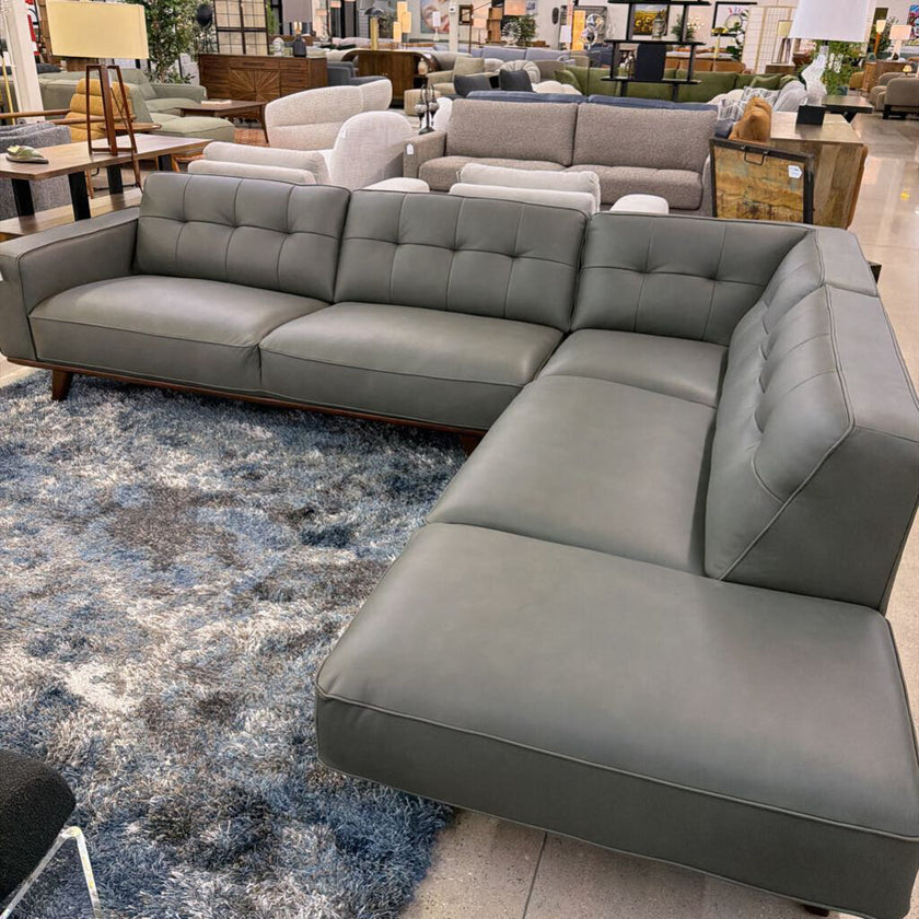 Odense Slate Leather RAF Sectional