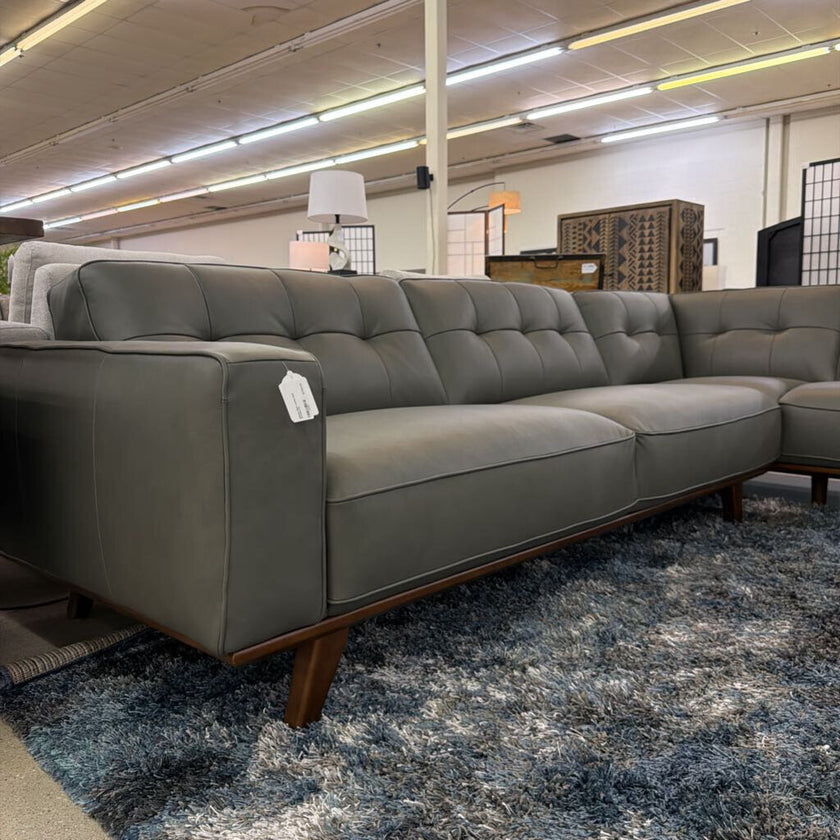 Odense Slate Leather RAF Sectional