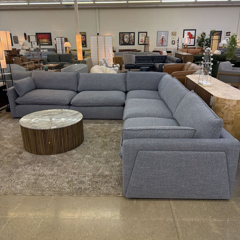 Azure Comfy Modular Sectional