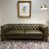 Daphne Green Leather Sofa