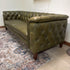 Daphne Green Leather Sofa